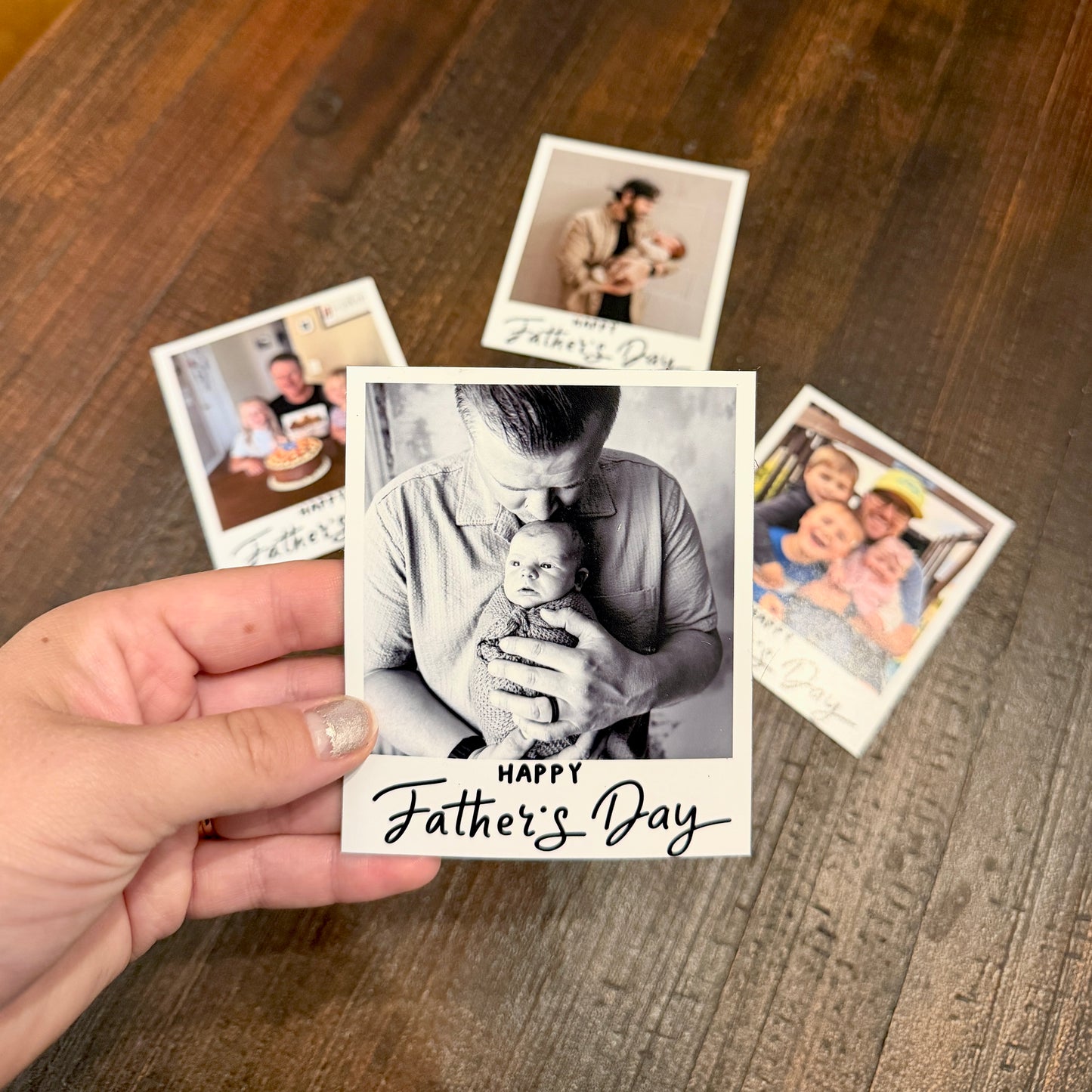 Father's Day Polaroid Photo Magnet